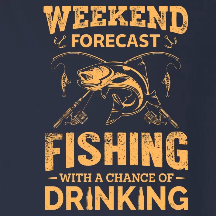 Funny Weekend Forcast Fishing With A Chance Of Drinking Toddler Long Sleeve Shirt