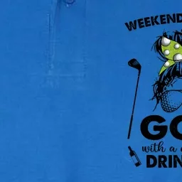 Funny Weekend Forecast Golf With A Chance Of Drinking Gift Softstyle Adult Sport Polo