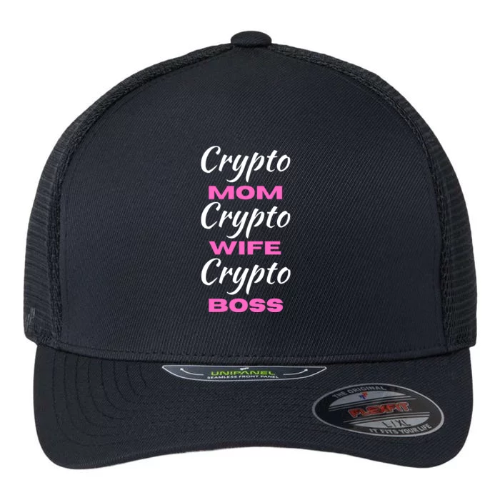 Funny Women, Funny Crypto Mom Wife Boss, Funny Woman Tee Flexfit Unipanel Trucker Cap