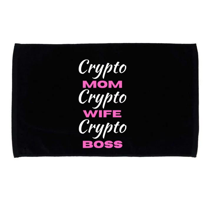 Funny Women, Funny Crypto Mom Wife Boss, Funny Woman Tee Microfiber Hand Towel