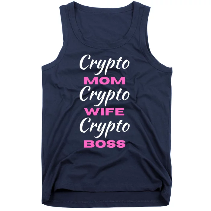 Funny Women, Funny Crypto Mom Wife Boss, Funny Woman Tee Tank Top