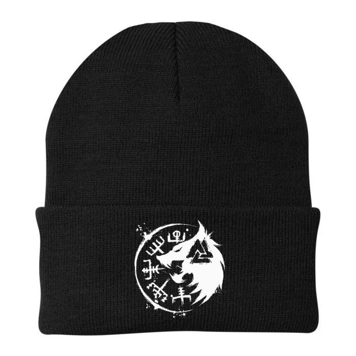 Fenrir Wolf Fenris Wolf Viking Vegvisir Valknut Knit Cap Winter Beanie