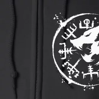 Fenrir Wolf Fenris Wolf Viking Vegvisir Valknut Full Zip Hoodie