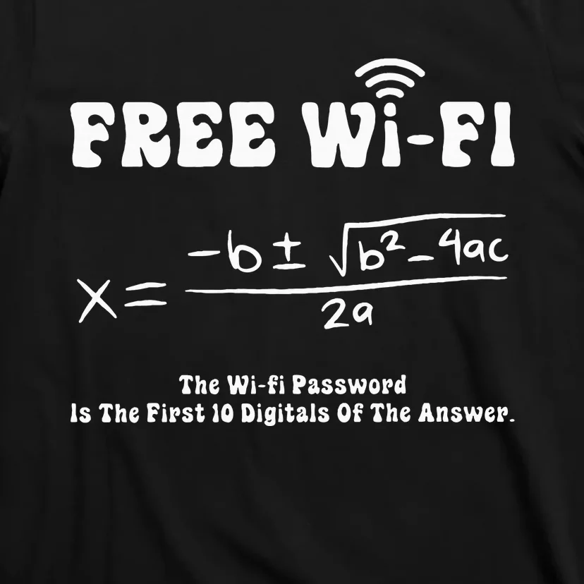 Free Wifi Funny 100 Days Of School Mathematics Calculation T-Shirt