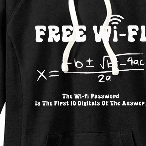 Free Wifi Funny 100 Days Of School Mathematics Calculation Women's Fleece Hoodie