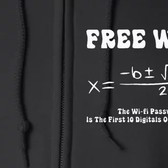 Free Wifi Funny 100 Days Of School Mathematics Calculation Full Zip Hoodie