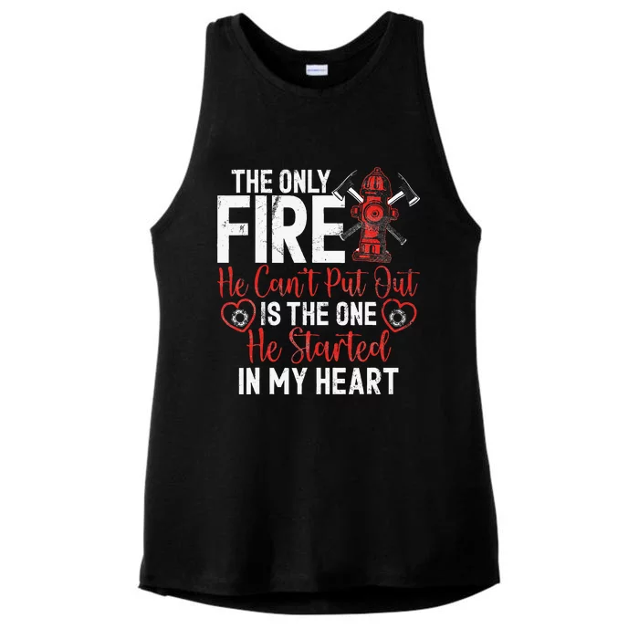 Firefighter Wife Fire Wife Ladies Tri-Blend Wicking Tank