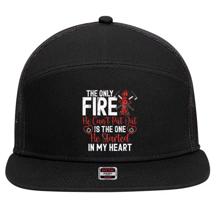 Firefighter Wife Fire Wife 7 Panel Mesh Trucker Snapback Hat