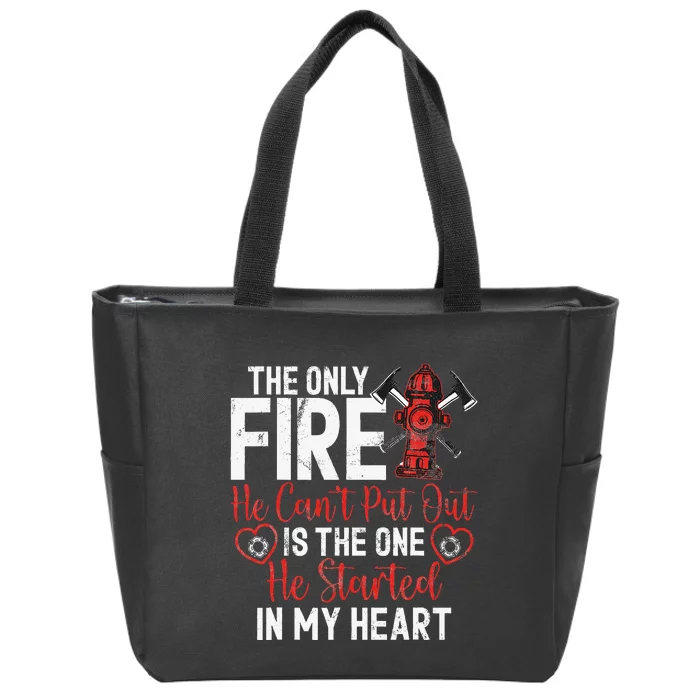 Firefighter Wife Fire Wife Zip Tote Bag