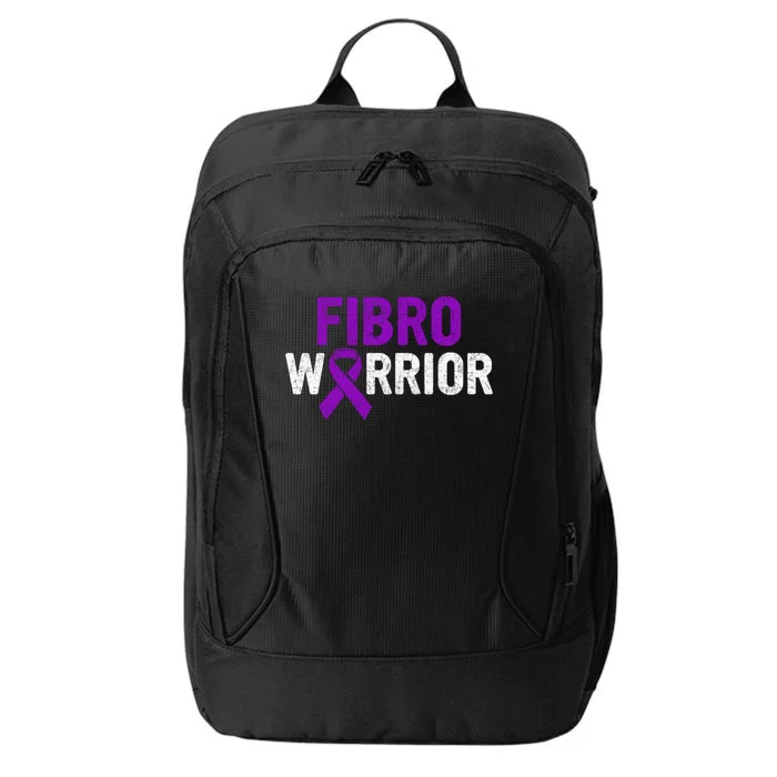 Fibro Warrior Fibromyalgia Awareness Costume Ribbon Funny Gift Great Gift City Backpack