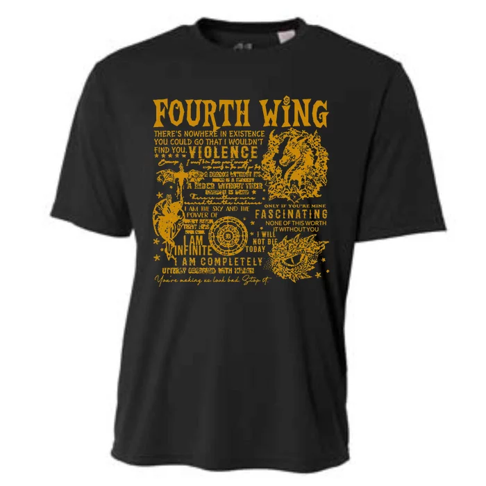 Fourth Wing Fantasy Book Romantasy Dragons Yarros Basgiath Cooling Performance Crew T-Shirt