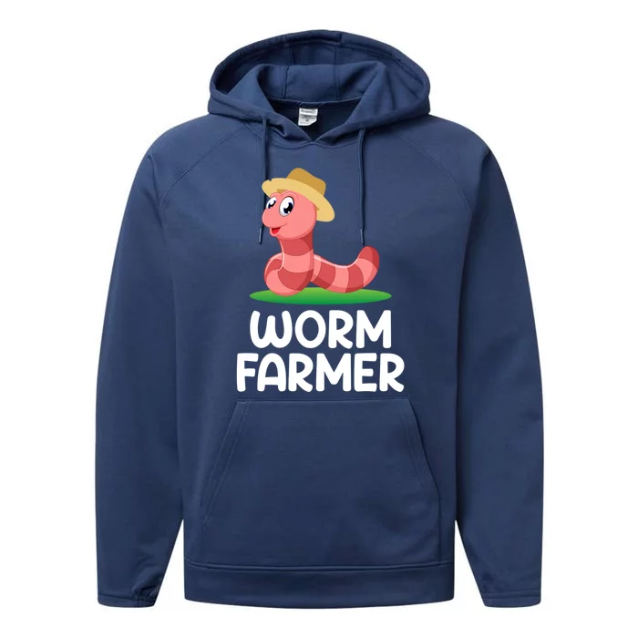 Funny Worm Farm Worms Vermiculture Gift Performance Fleece Hoodie