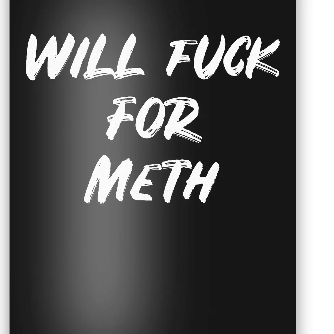 Funny Will Fuck For Meth Drug Poster