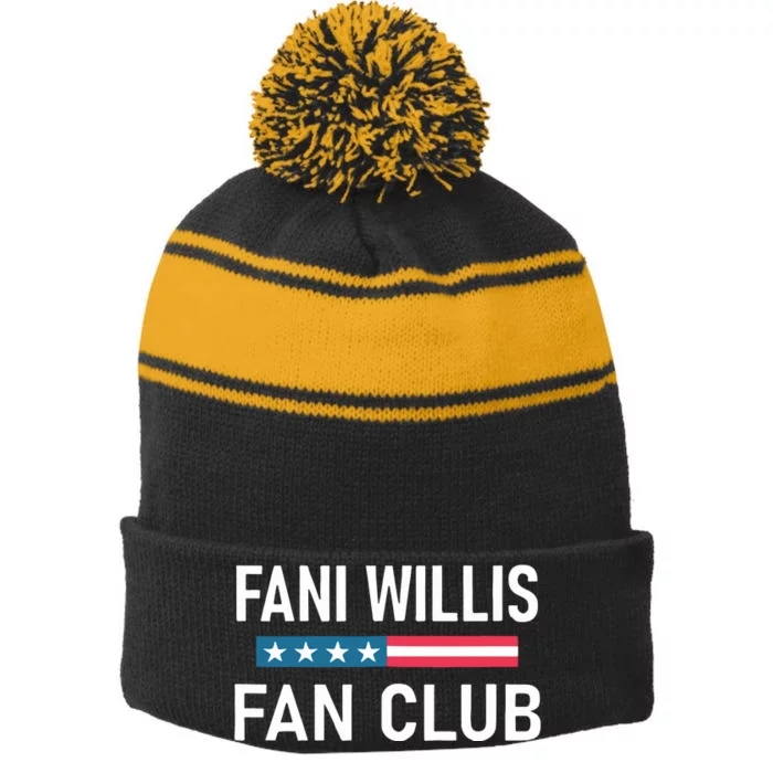 Fani Willis Fan ClubDistrict Attorney Fani Willi Stripe Pom Pom Beanie