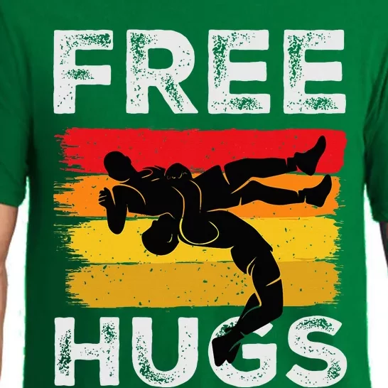 Funny Wrestling Free Hugs Wrestling Presents Pajama Set