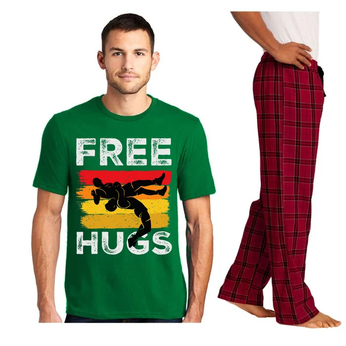 Funny Wrestling Free Hugs Wrestling Presents Pajama Set