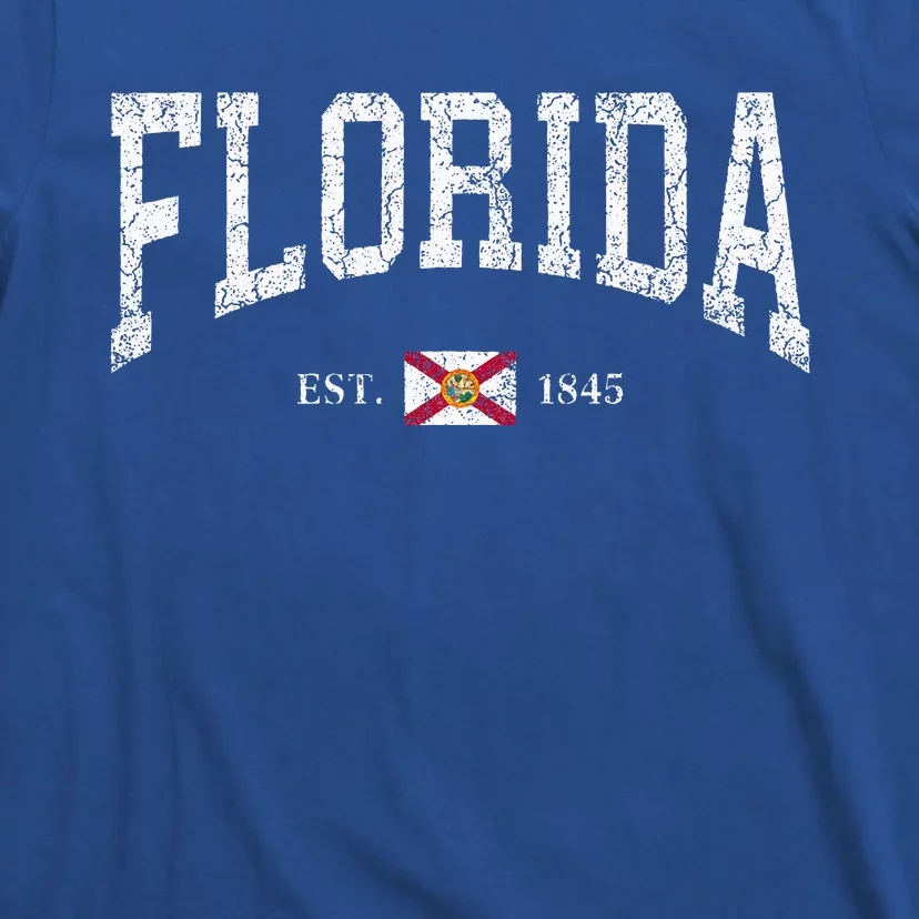 Florida Women Florida State Flag Distressed T-Shirt