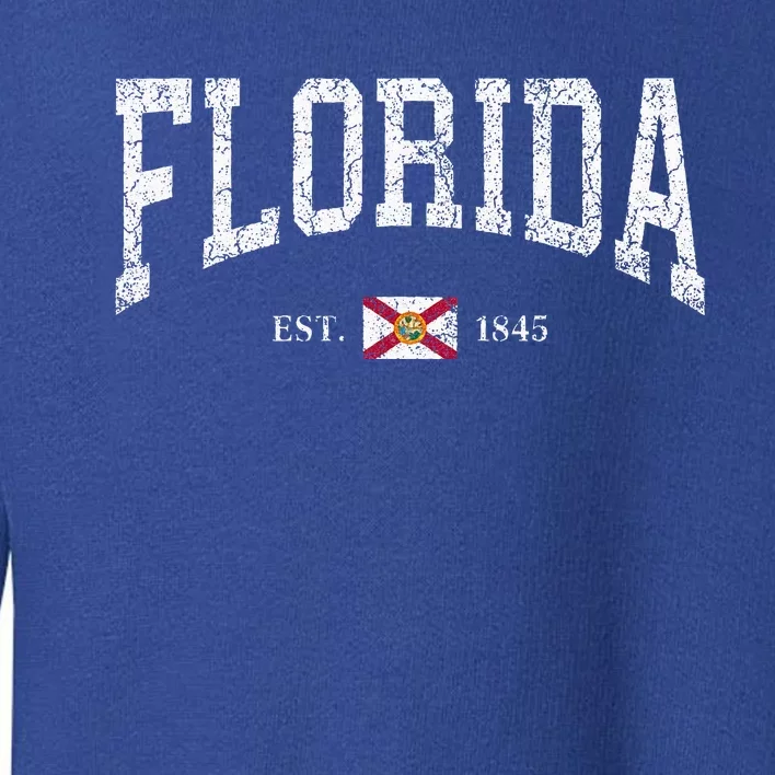 Florida Women Florida State Flag Distressed Toddler Sweatshirt