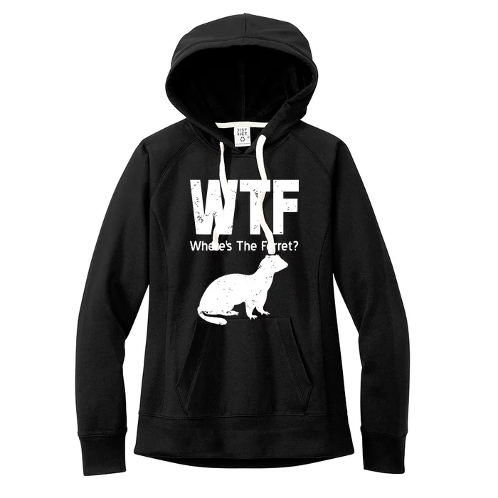 Ferret Wtf Funny Where’s The Ferret Women's Fleece Hoodie