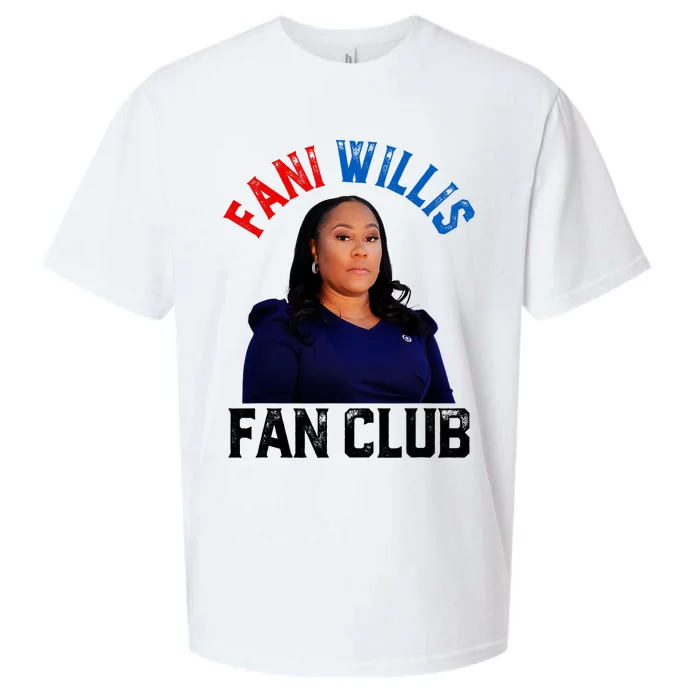 Fani Willis Fan Club Retro Usa Flag American Funny Politica Sueded Cloud Jersey T-Shirt