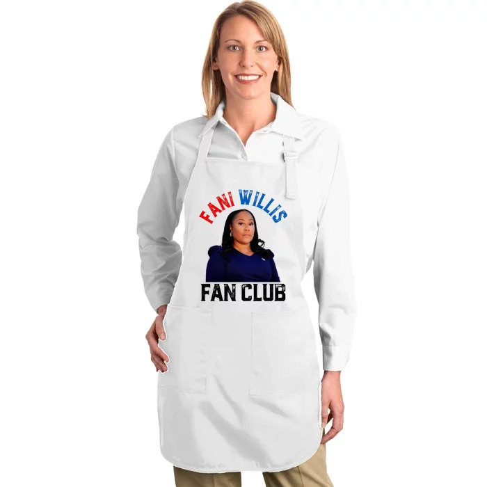 Fani Willis Fan Club Retro Usa Flag American Funny Politica Full-Length Apron With Pocket