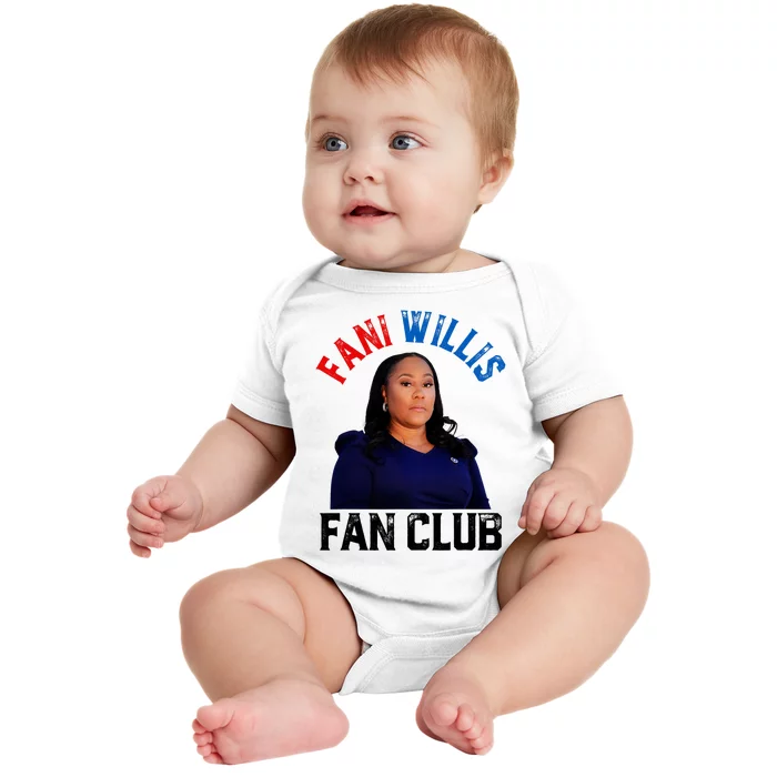 Fani Willis Fan Club Retro Usa Flag American Funny Politica Baby Bodysuit