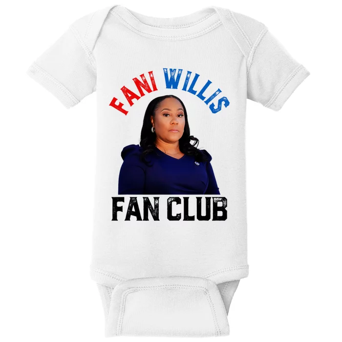 Fani Willis Fan Club Retro Usa Flag American Funny Politica Baby Bodysuit