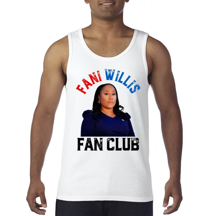 Fani Willis Fan Club Retro Usa Flag American Funny Politica Tank Top