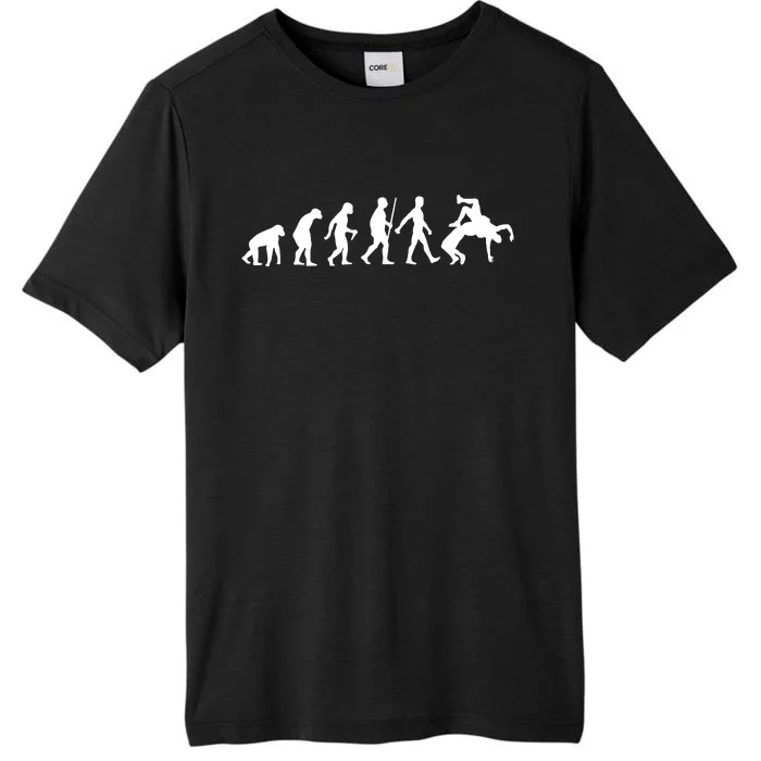 Funny Wrestling For Judo Wrestler Human Evolution ChromaSoft Performance T-Shirt