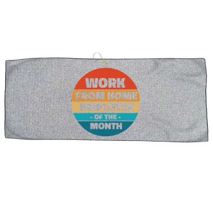 Funny Work From Home Employee Of The Month Retro Large Microfiber Waffle Golf Towel