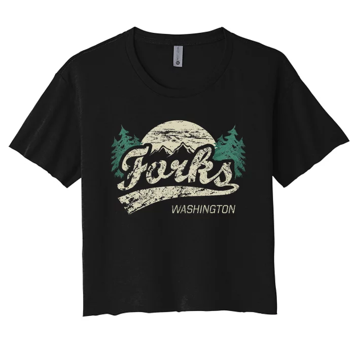 Forks Washington Women's Crop Top Tee