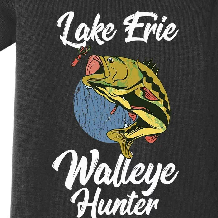 Funny Walleye Fishing Lake Erie Walleye Hunter Baby Bodysuit