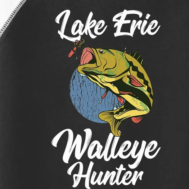 Funny Walleye Fishing Lake Erie Walleye Hunter Toddler Fine Jersey T-Shirt