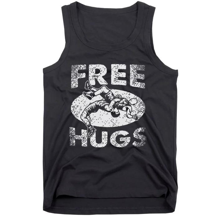 Funny Wrestling Funny Free Hugs Wrestling Gift Tank Top