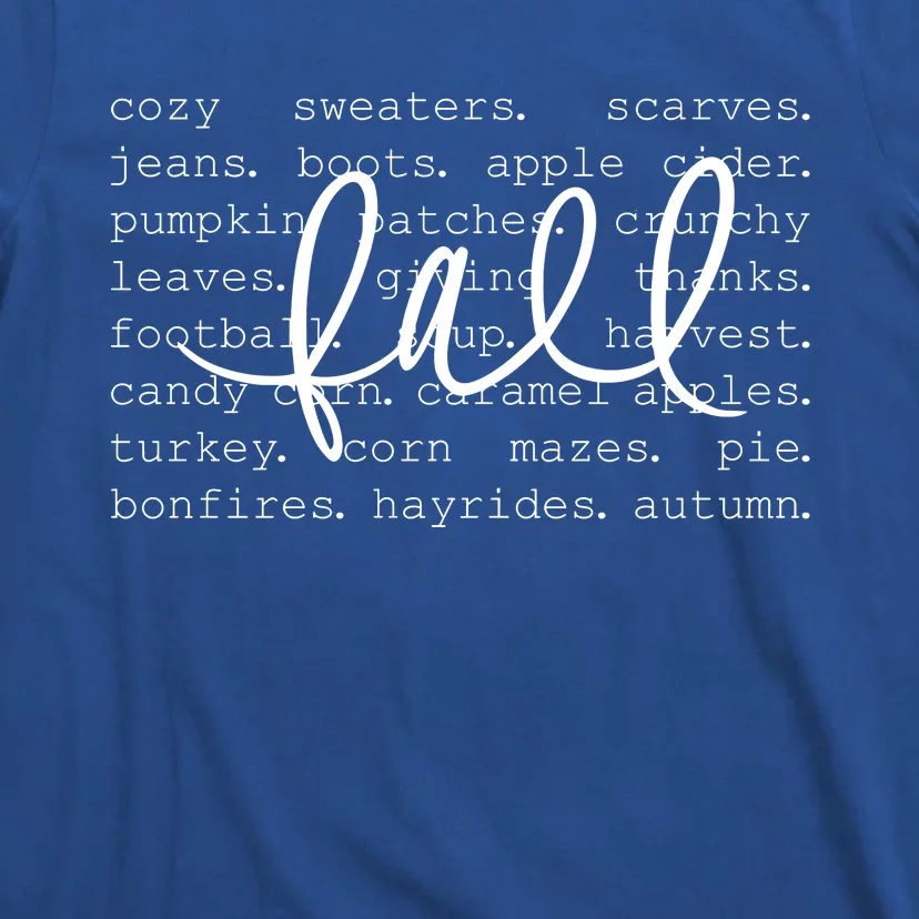 Fall Words T-Shirt