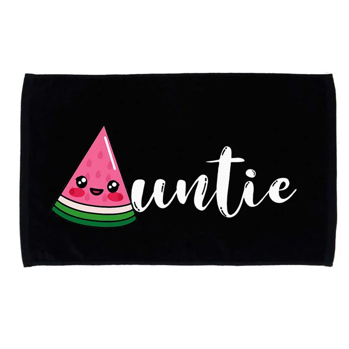 Funny Watermelon Fruit Lover Auntie Aunt Family Summer Microfiber Hand Towel