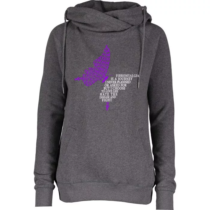 Fibromyalgia Warrior Fibromyalgia Awareness Gift Womens Funnel Neck Pullover Hood