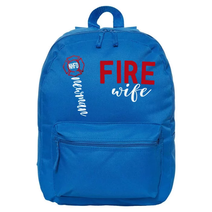 Fire Wife Firefighter Wife Gift 16 in Basic Backpack