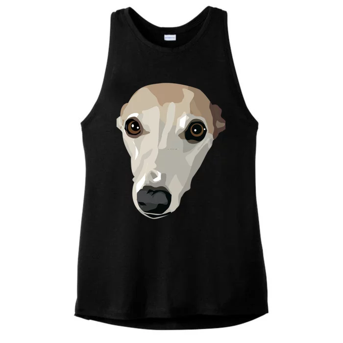 Fawn Whippet Ladies Tri-Blend Wicking Tank