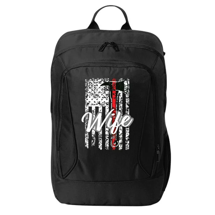 Firefighter Wife Firemans Wife Womens Thin Red Line City Backpack