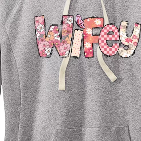 Floral Wife From Husband Family Women's Fleece Hoodie