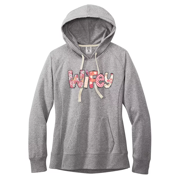 Floral Wife From Husband Family Women's Fleece Hoodie