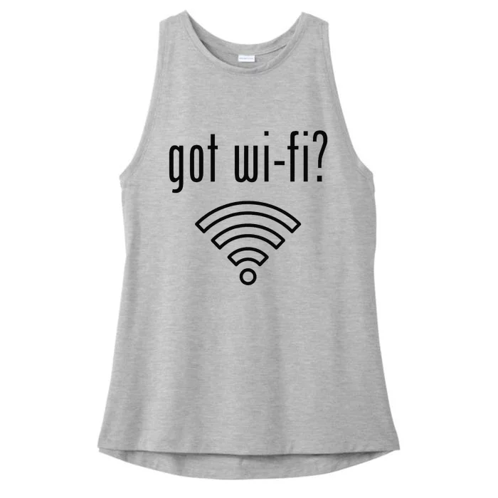 Funny Wifi For Internet Wifi Fan Got Wifi Ladies Tri-Blend Wicking Tank