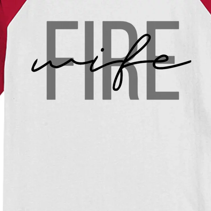 Firefighter Wife Fire Life Fire Babe Gift Kids Colorblock Raglan Jersey