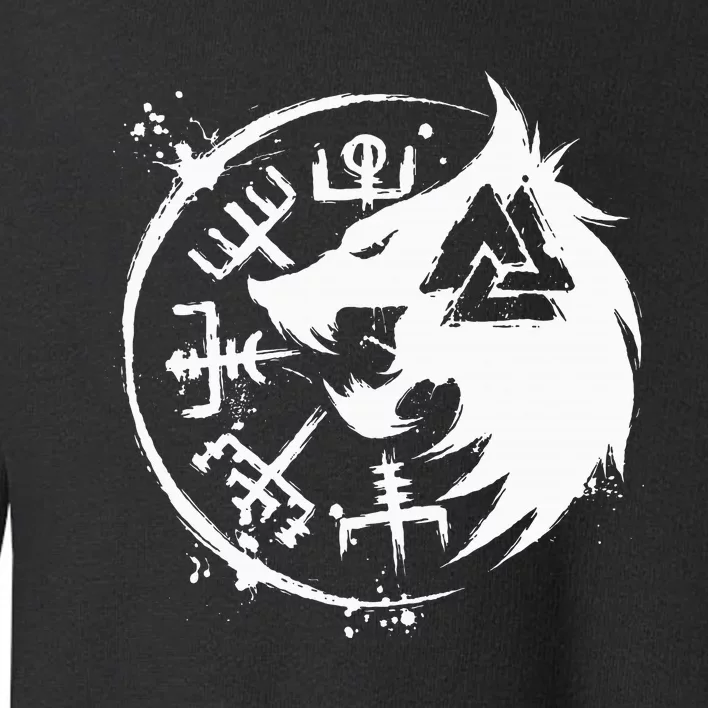 Fenrir Wolf Fenris Wolf Viking Vegvisir Valknut Toddler Sweatshirt