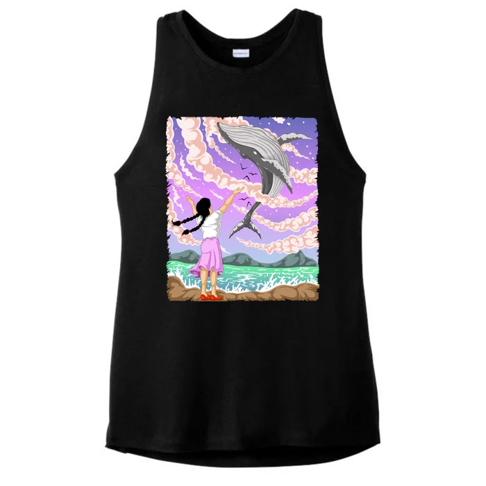 Flying Whale Ladies Tri-Blend Wicking Tank