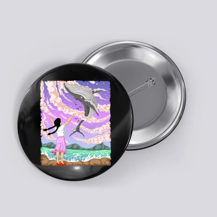 Flying Whale Button