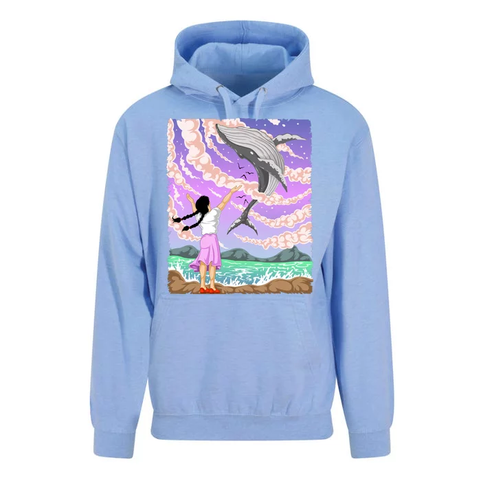 Flying Whale Unisex Surf Hoodie