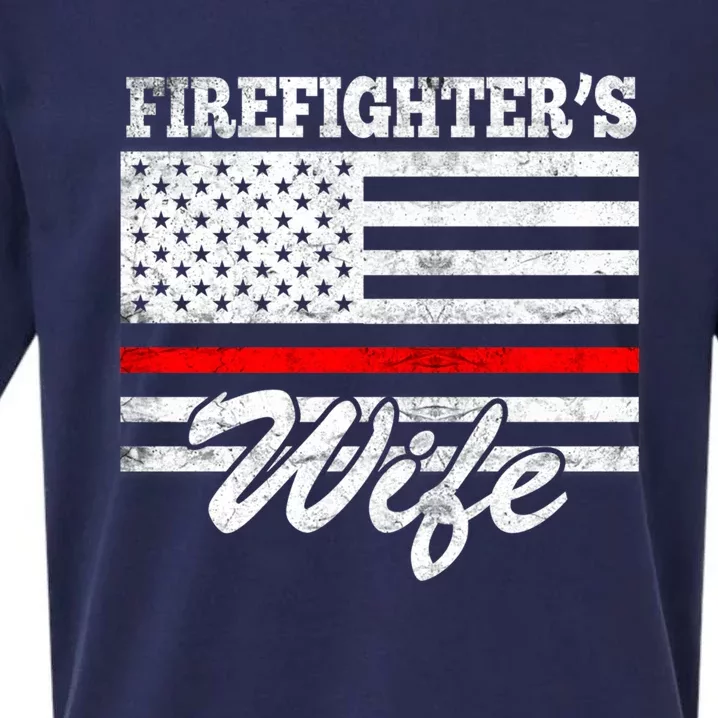 Firefighter's Wife Gift Sueded Cloud Jersey T-Shirt