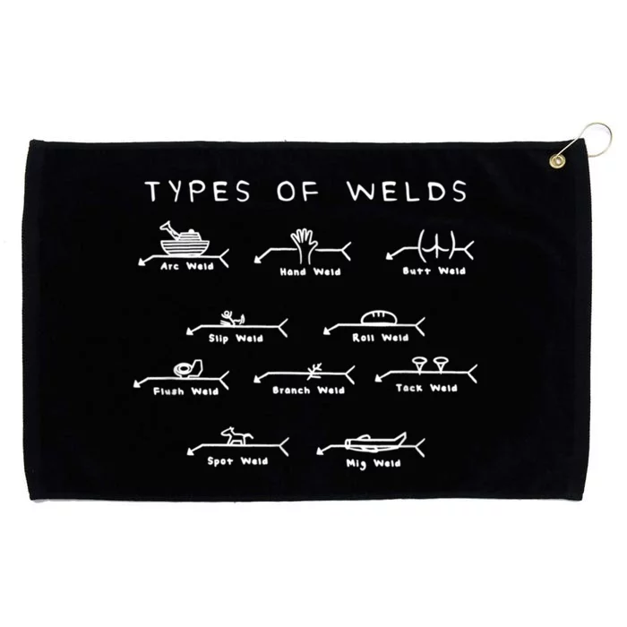 Funny Welding Gifts Ten Types Of Welds Welding Humor Grommeted Golf Towel